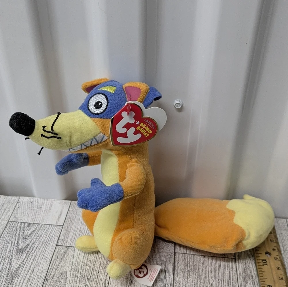 Ty Swiper Stuffed Animal with Orange and Blue Colors